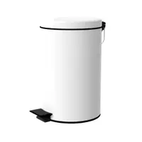在飛比找PChome24h購物優惠-TRENY 加厚 緩降 不鏽鋼垃圾桶 12L (白)