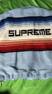 NEW SUPREME TLAXCALA BLANKET JACKET LITE BLUE MEDIUM NEW IN ORGINAL BAG