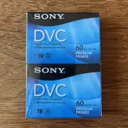 2-Pack Sony DVC Mini-DV 60 Premium Blank Tapes Digital Video Cassette DVM60PRR