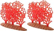 ibasenice 2pcs Desktop Accessories Home Decorations Table Top Decor Decorations for Home Fish Aquarium Accessories Desktop Decor Tabletop Decor Fish Tank Decor Small Coral Delicate Plastic