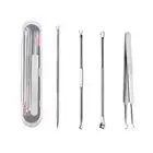 - 4pcs Black Dot Pimple Blackhead Remover Tool Needle Set Squeezing Acne Tool
