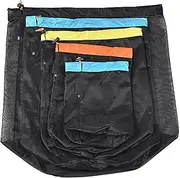 Stuff Sack Small, Nylon Mesh, Lightweight Drawstring Storage, Bag Set Breathable Stuff, Ditty Sacks for Sleeping Camping, Traveling, Hiking, Gear Organization, 115g