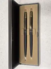 PARKER Matte Black & Gold Trim Ball Pen & Mechanical Pencil Set Original case