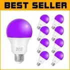 Efficient 12W E26 Black Light Bulbs - Perfect for Halloween and Festive Decor