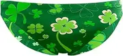[VBFOFBV] Men's Printed Jammer Swimsuit Swim Shorts, St. Patrick's Day Clorver Lattice Vintage
