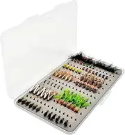 100x Simulation Fishing Lures Fly Fishing Fly Anglers Fishing Supplies Fishing Baits Outdoor with Storage Box with Hooks