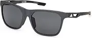 SP0091 Men and Women, Thin and Lightweight Sports Sunglasses, Navigator Lens Shape, Case Included, Polarized Smoke Lenses, Matte Black, Matte Black, One Size Unisex-Adult, Opaque Black,