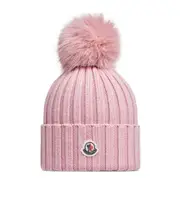 Moncler Pom Pom Embellished Beanie One size light pink