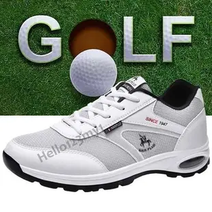 2023 男士防水高爾夫鞋黑色白色運動鞋高爾夫無釘運動鞋男士防滑步行鞋 CN1Z