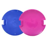 Round Saucer Sleds 2 Pack, Spiral Winter Snow Sled 26" w/ Hand Grip, Kid & Adult