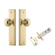 Iver Guildford Door Knob on Stepped Backplate Passage Kit