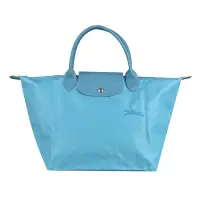 在飛比找momo購物網優惠-【LONGCHAMP】LE PLIAGE GREEN刺繡LO