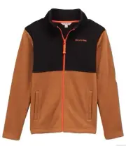 Bass Pro Shop Youth Logo Full Zip Fleece Jacket Black/Chipmunk L