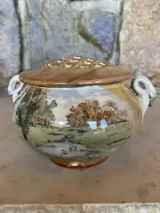 Gorgeous New Mary Briggs Studio Pottery Flower Vase Folk Art Redware