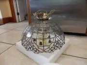 ONE OF A KIND VICTORIAN TIFFANY STYLE HANGING LIGHT 18" x 11.5"