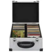 Disc CD DVD Case Storage With Aluminium Trimming Sturdy Box Organiser Silver