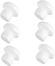TOBBOMEY 6pcs Foam Mushroom Ornaments for Crafts Unfinished White Foam Models for DIY Projects Fairy Garden Decor Lightweight Realistic Boost Creativity