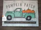 Pumpkin Patch Green Truck Door Mat 18"x24"! Sku#32