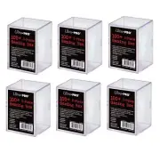 (6 Boxes) Ultra Pro 100+ Card 2 Piece Gaming Slide Box Holds Cards In Sleeves