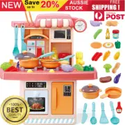 Kids Girls Toy Kitchen Set Children Gift Train Cooking Model Chef Pretend Play