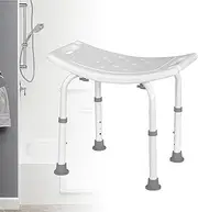 Shower Chair for Elderly, Non-Slip Bath Stool, Shower Bench for Seniors, Elderly, Disabled, Aluminum Shower Bath Seat, Easy to Clean for Bathroom Safety