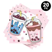 Boba Tea Theme Luncheon Napkins 20PK - Kids Birthday Party Tableware