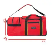 Large 31" Wheel Rolling Gear Bag Fireman, EMT Rescue Equipment Duffel Bag