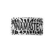 Quote Pendant Connector Link Antiqued Silver NAMASTE Curved Bar Band Hammered