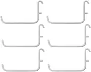 [IKEA] SKADIS Hooks (Fits SKADIS Peg Board), White, 6x9.5 Centimetres - Set of 6
