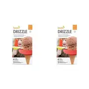 2x 4pc Boon Drizzle Silicone Popsicle & Ice Cream Cone Holder Pack 11x19cm
