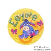 5 pc. GLITTER Donkey Eeyore Planar Resin Flatback 1240009 Pooh cartoon