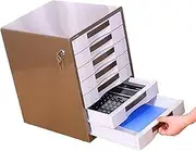 Metal 7 Drawer File Cabinet with Lock for Home Office Storage Large Lockable Filing Cabinet for A4 Documents and Receipts