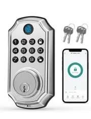 Keyless Entry Door Lock, Smart Lock for Front Door, Keypad Fingerprint Doorlo...