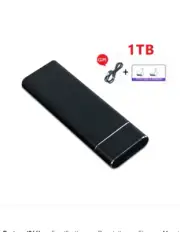 External 1TB Ssd High-Speed Solid State Drive Type-C/USB 3.1 Interface Black