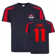 UKSoccerShop Wilfred Zaha Crystal Palace Sports Training Jersey (Navy-Red) MB (7-8 Years)