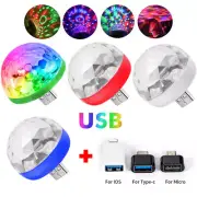 Mini USB LED Light Disco DJ Ball Lights Projector Light Car Effect Party Home Ha