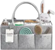 Baby Diaper Caddy Organizer - Nursery Storage Basket for Diaper Station, Baby Ba