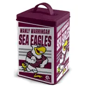 Manly Warringah Sea Eagles NRL Cookie Storage Tin with Full Colour Logo Design