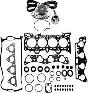 JMKTMP HS9915PT1 Head Gasket Set Timing Belt Water Pump Kit Fit for 1996-2000 Honda Civic 1.6L L4 Honda D16Y5 D16Y7 D16Y8 Engine Replace TCK224 HS54234 HB4029 TKH005 MA-4216975804 MA-9761238673