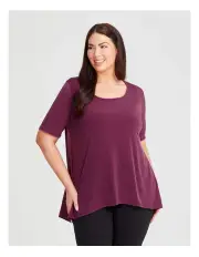 [Taking Shape] Strive Scoop Neck Top in Plum