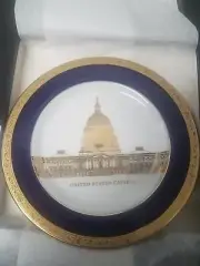 U.S. Capitol Plate from Congressional Club First Lady hillary clinton 1998