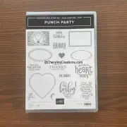 Punch Party Stampin Up Stamp Set 155300 NEW Baby Get Well Valentines Wedding
