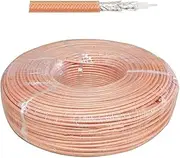 FEP Sheathed RG142 50-3 Double Shielded Coaxial Cable with 50 Ohms Low Loss(RG142 Brown,10M)
