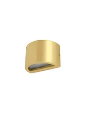 Made By Mayfair Seaside Curved Exterior 12V LED Steplight in Brass