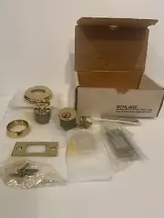 Schlage B460Ply - 605 , Single Cylinder deadbolt 90-052 Latch - Polished Brass