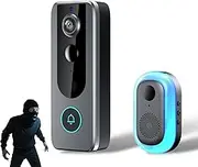 GuardianBell Pro – Smart WiFi Doorbell & Security Cam in One, Wireless Installation, Live View, Two Way Talk, Motion Alerts with Auto Snapshots, Local Recording & Cloud Backup (1 Pcs)