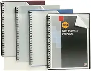 MARBIG(R) 2007211 Refillable 20 Pocket Display Book with Clear Cover (Grey), A4