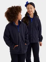 Kids Polar Fleece School Jacket - Navy Blue