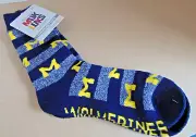Original MUK LUKS Gameday Cushioned Socks Michigan Wolverines 1 Sz Unisex NEW