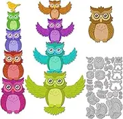 GLOBLELAND Cute Owl Cutting Dies for DIY Scrapbooking Metal Birds Cut Dies Animals Die Cuts for Card Making Embossing Photo Album Craft Decor